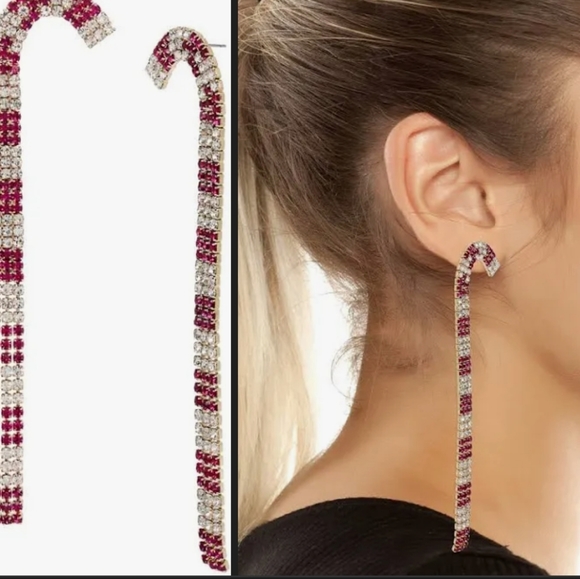 Betsey Johnson candy cane linear BNWT - Picture 2 of 3